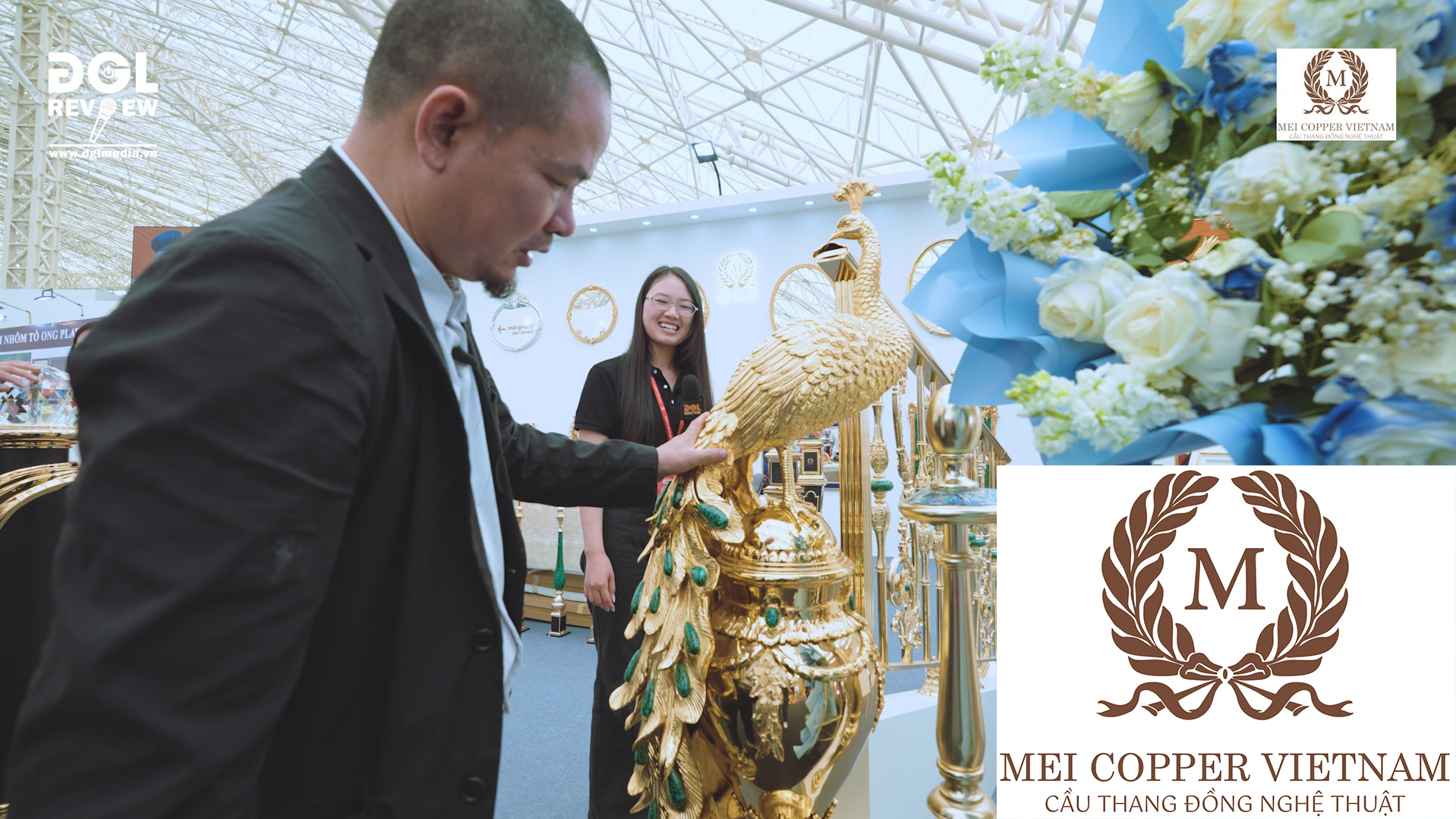 Cầu thang đồng nghệ thuật cho nội thất ( Thương hiệu MEI COPPER )